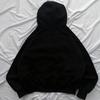 Unisex Dark Gothic Hoodie With Eye Print Patchwork Design Zipper Front Oversized Fit Streetwear