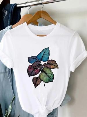 Graphic Tee Fashion FeUnisex Print T Top Women Plant Love Trend Cute Cartoon Shirt Clothing Short Sleeve Tshirts