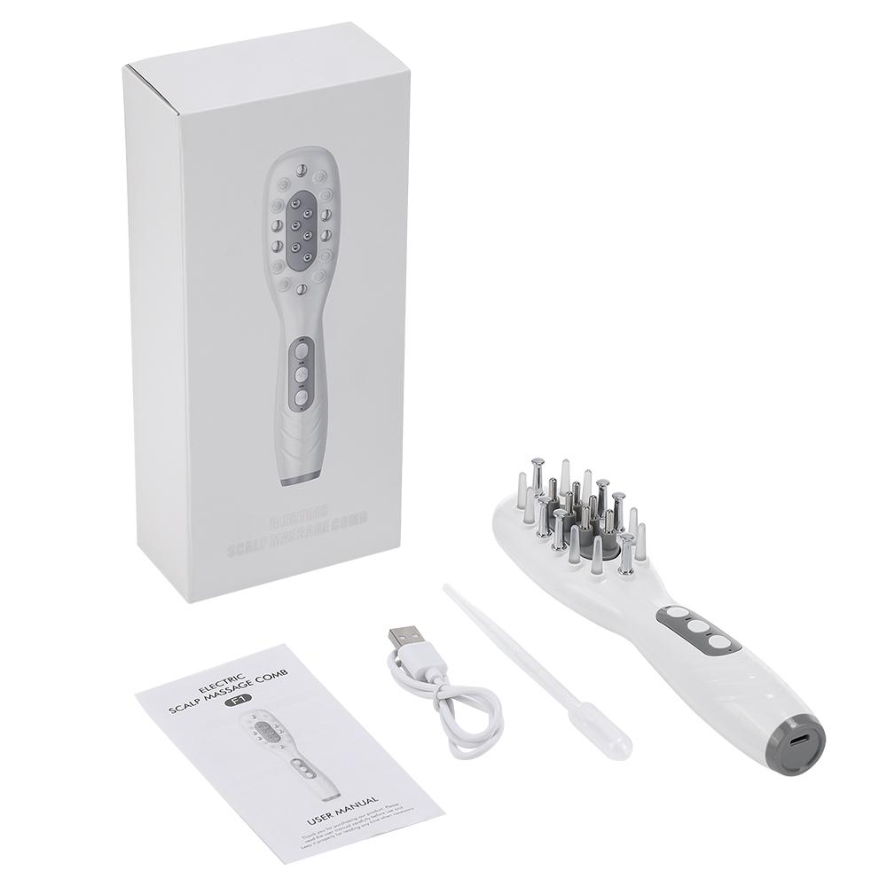 

Электрическая расческа для ухода за волосами, массажная расческа с микротоками, кондиционер для волос, светодиодная цветная подсветка, радиочастотный горячий компресс, уход за кожей головы