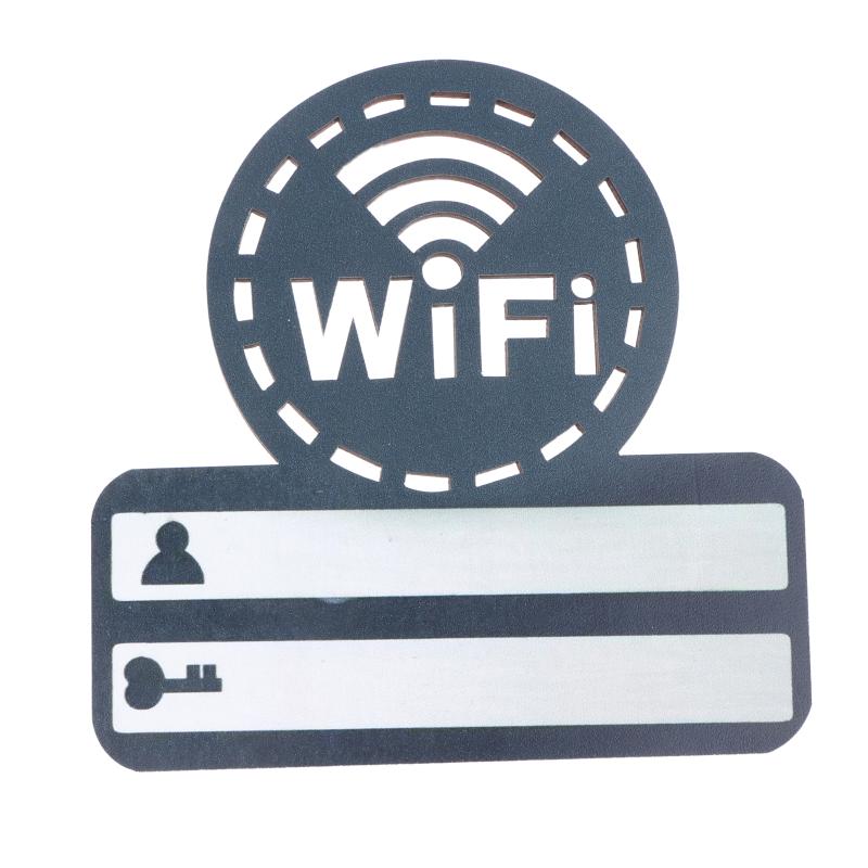 1Pc Rustic Wooden Wifi Password Sign Minimalist Durable Wall-Mounted Wireless Network Indicator Plaque Home Decoration