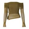 GMXIA Damen Herbst Pure Sexy Spice Girl Trägerloser Ausschnitt Langarm Pullover Top