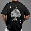 New Summer Men's Fashion T-shirt Personality Playing Cards Printed Men's T-shirt Top