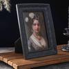 Artistic Resin Picture Frame With Detailed Florals Pattern Halloween Gothic Black Photo Frame Perfect For Party Decoration