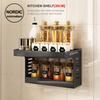 Kitchen 2-layer Shelves Seasoning Bottles Rack Utensils Household Complete Collection Storage Organizer Kitchenware Shelf Holder
