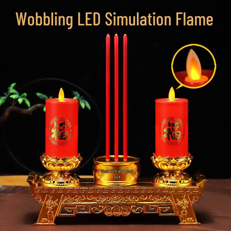 Swinging LED Electronic Candle Lamp: New Incense Burner, Ever-burning Candlestick for Home