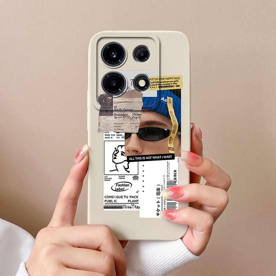 For Infinix Note 30 Pro Vip 30i Phone Case Cartoon Liquid Silicone Full Coverage Anti Drop Bumper For Infinix Note30 30Pro Funda