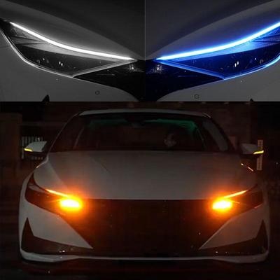 1PCS Feu de Jour LED Étanche Voiture Tube Souple LED Bande DRL Clignotants Dynamiques 30/45/60mm KTY