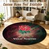 Round Rug Custom NameEngland Rugby Pattern Non Slip Carpet Home Floor Decor