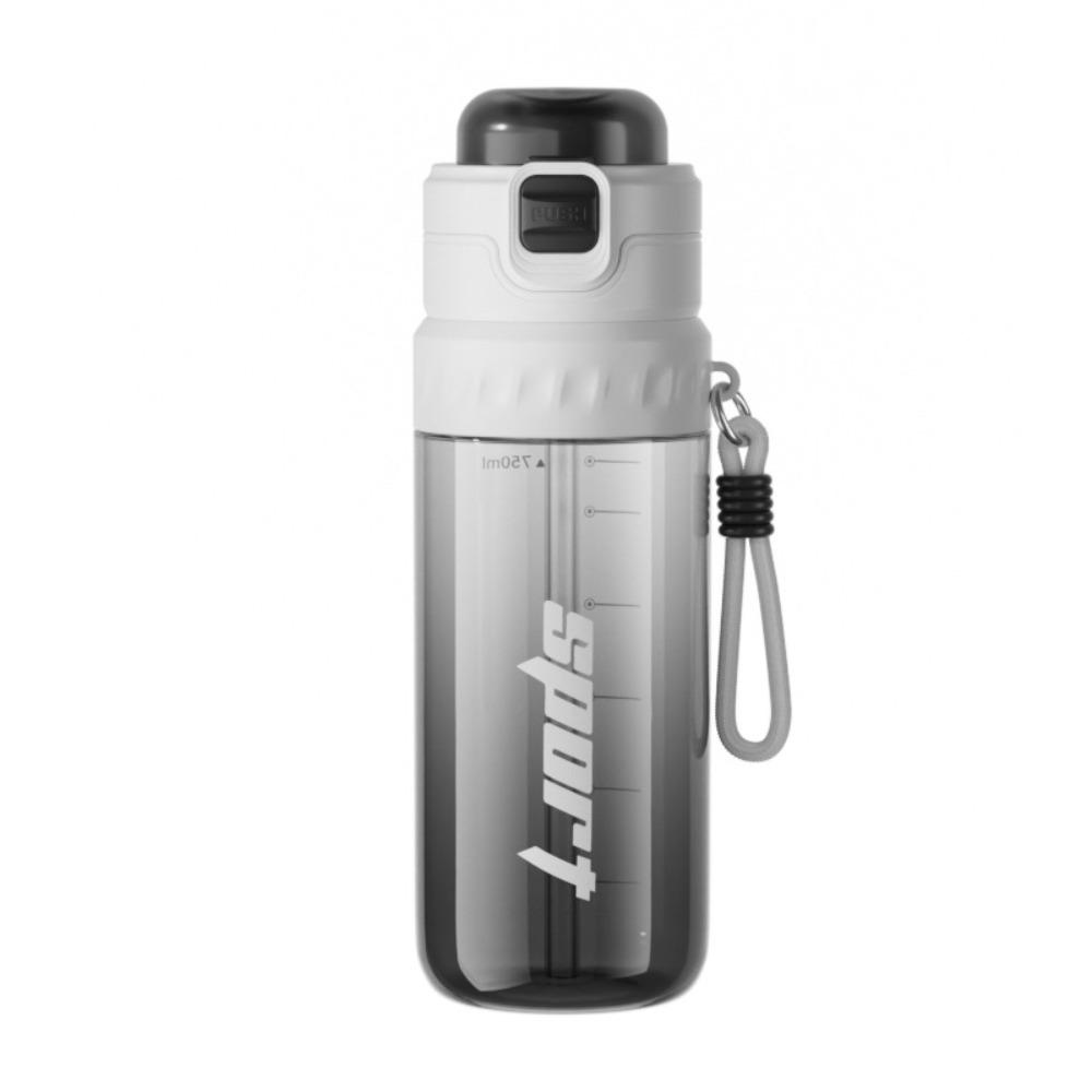 

Portable Spray Water Bottle Leakproof Dual Drinking Straw Cup Fitness Drinking Cups Running білий