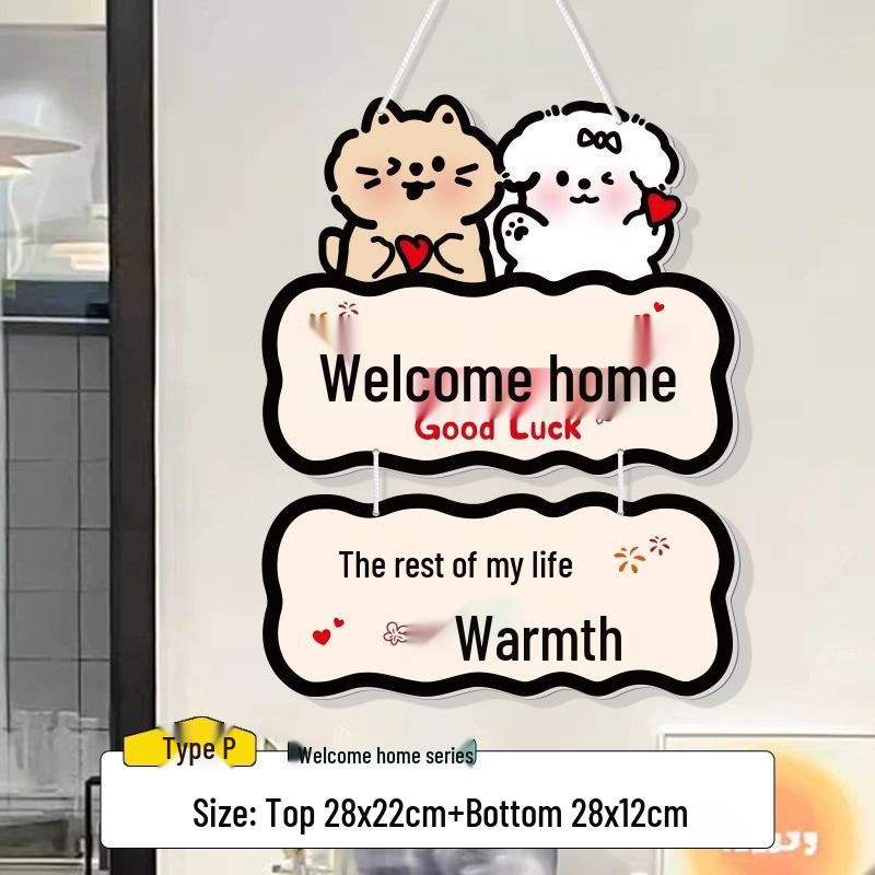 Добро пожаловать домой Декоративная подвесная табличка - Вдохновленное любовью украшение для дверей