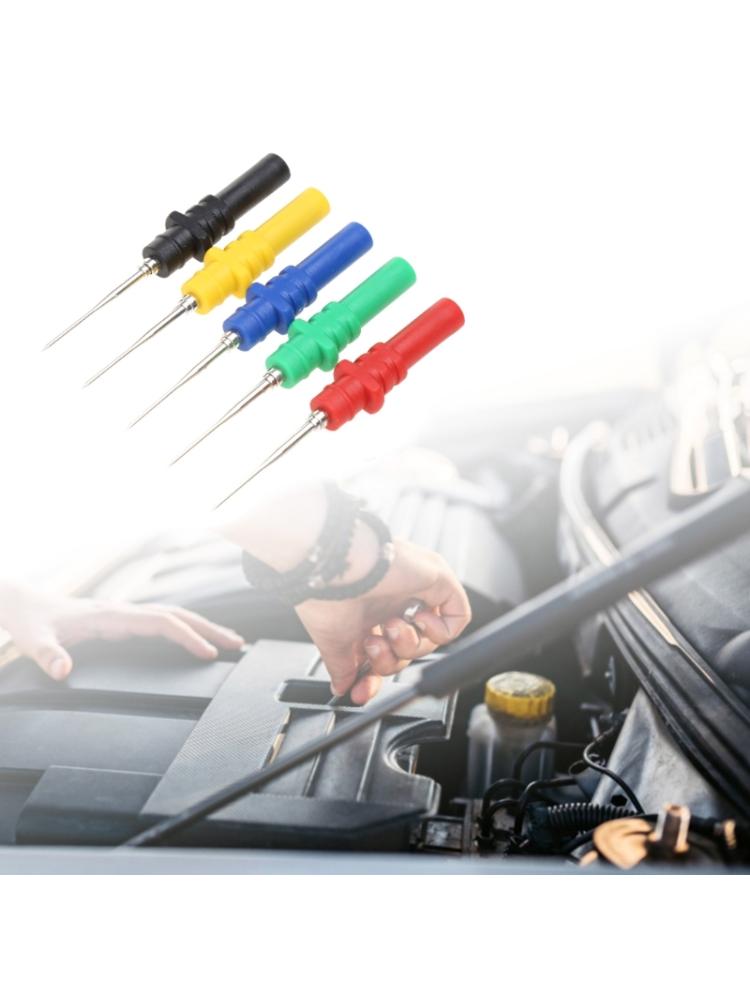 5pcs Test Back Probe Pin,Non-Destructive Pin Test Probes Pin Insulation Piercing Needle Multimeter Test Probe