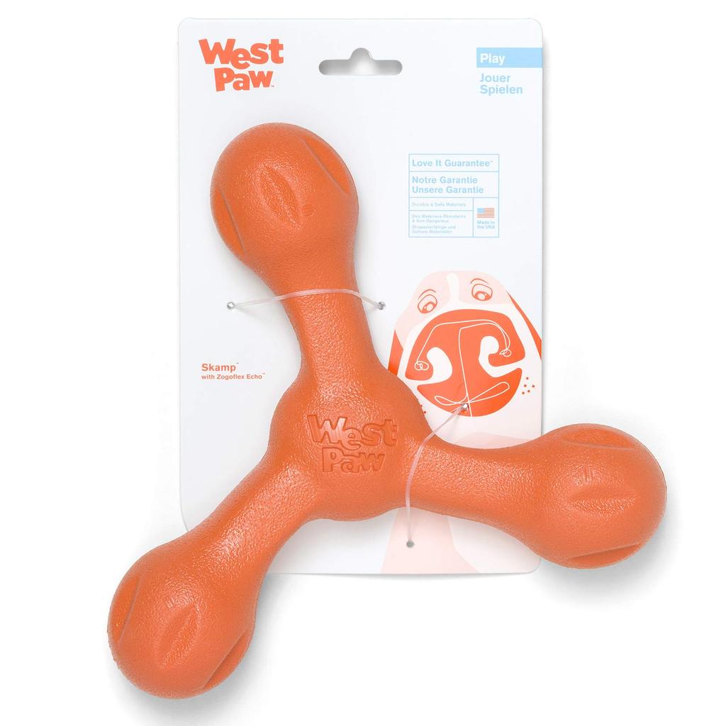 West Paw Zogoflex Echo Scamp Melon Dog Toy (Orange)