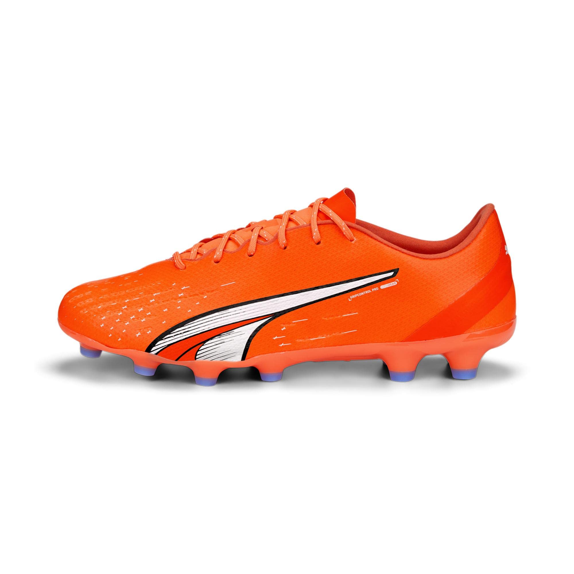 

Футбольные шиповки Puma Ultra Pro 107241 2023 Ультра Размер HG/AG Мужские, Весенне-Летняя Расцветка, Оранжевый/Белый Puma/Синий Глиммер, 27.5см