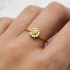 Sunflower Sun Flower Ring, Women'S Jewelry Index Finger Ring, Fresh Literary Temperament Ring Woman