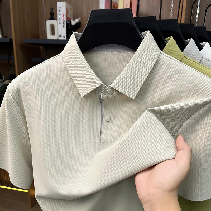 Summer Short Sleevepolo Men s Business Casual Breathable Lapel Collar T-Shirt M