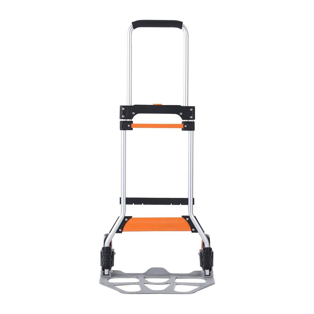 Folding Hand Truck, 275 lbs Load Capacity, Aluminum Portable Cart, Convertible Hand Truck and Dolly with Telescoping Handle and PP+TPR Wheels, Ultra