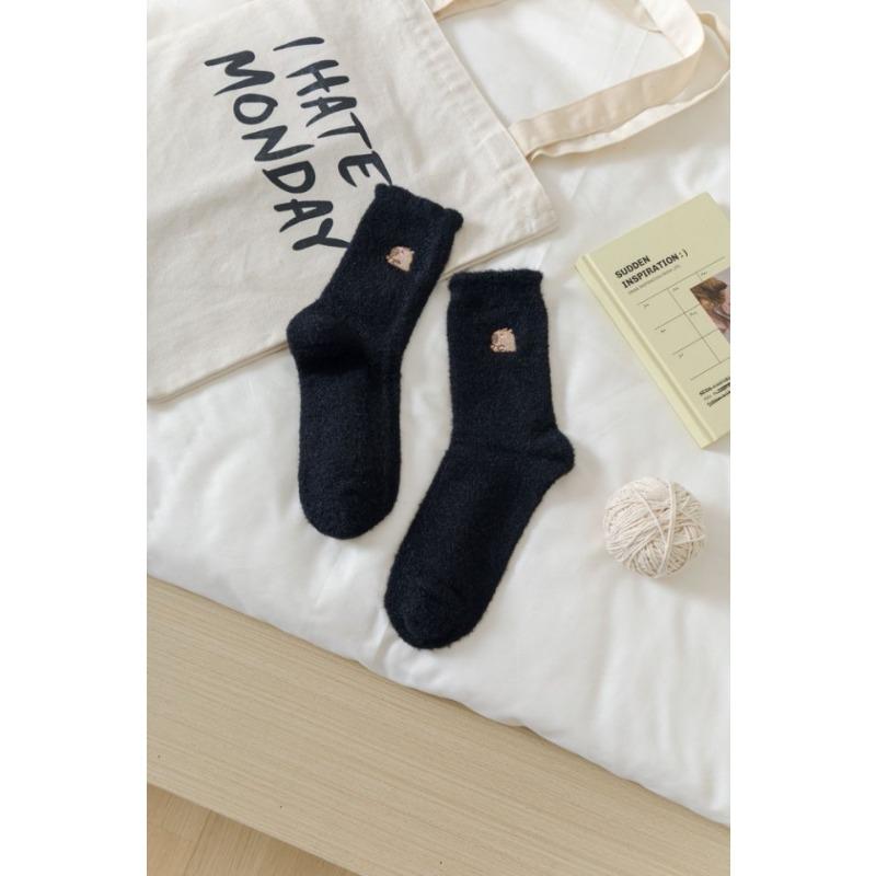 Female Autumn and Winter Style Thickens Warm Floor Sleep Month Son In Tube Socks