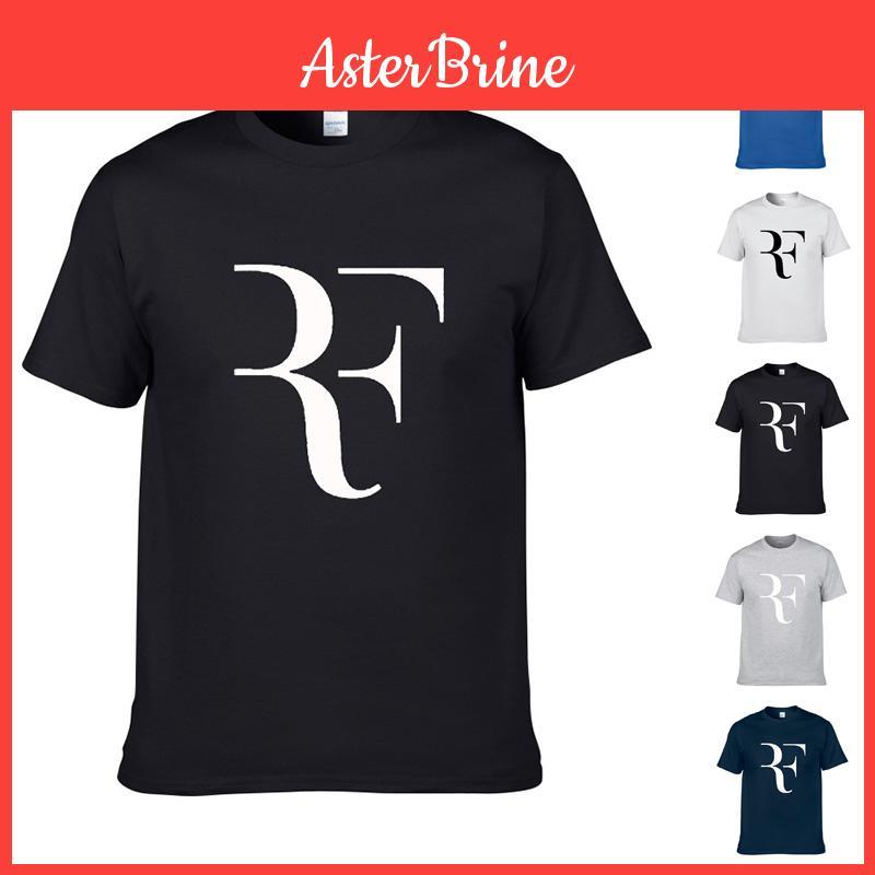 Koszulka Roger Federer Męska Modna Koszula Bawełniana Letnia Klasyczna Drukowana Koszulka Top