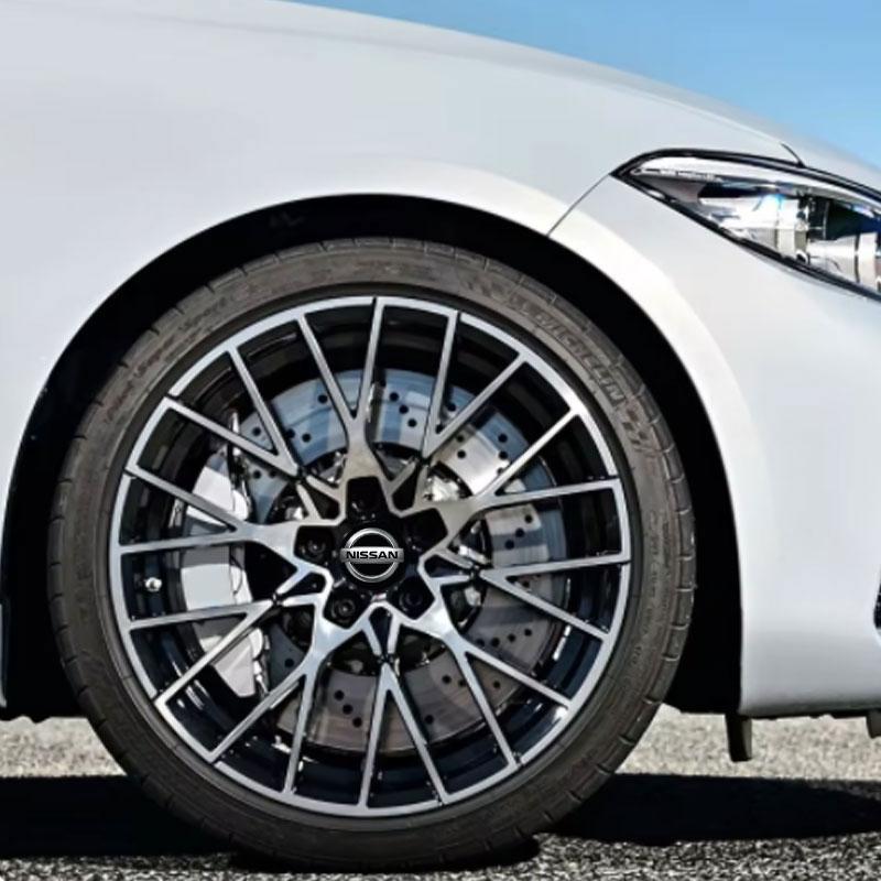 ATY1 Car Wheel Center Hub Cap Rim Cover Emblem Stickers For Nissan Rogue Pathfinder X-Trail GTR Note Juke Patrol Car Accessories
