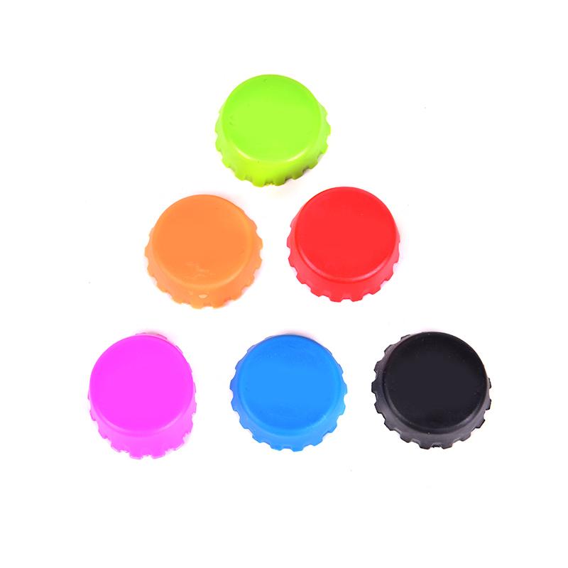 

6Pcs Silicone Reusable Bottle Caps Beer Cover Soda Cola Lid Wine Saver Stopper