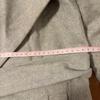 Used Long coat with belt light gray