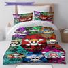 One Piece Straw Hat Pirates Pattern Bedding Quilt Set Quilt Cover Pillowcase Home Birthday Gift(1 * duvet cover + 2 * pillowcase, without core)