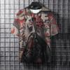 Pánské tričko s 3D potiskem a kresleným zvířecím potiskem, stylové, s grafickým potiskem a samurajskými tetováními, trendy, ležérní, Harajuku, streetwear, hip hopové tričko.