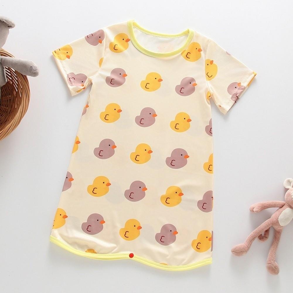 

Ice Silk Fabric Baby Sleepwear Thin Anti Kick Clothing New Babysuits Summer 80 жовтий