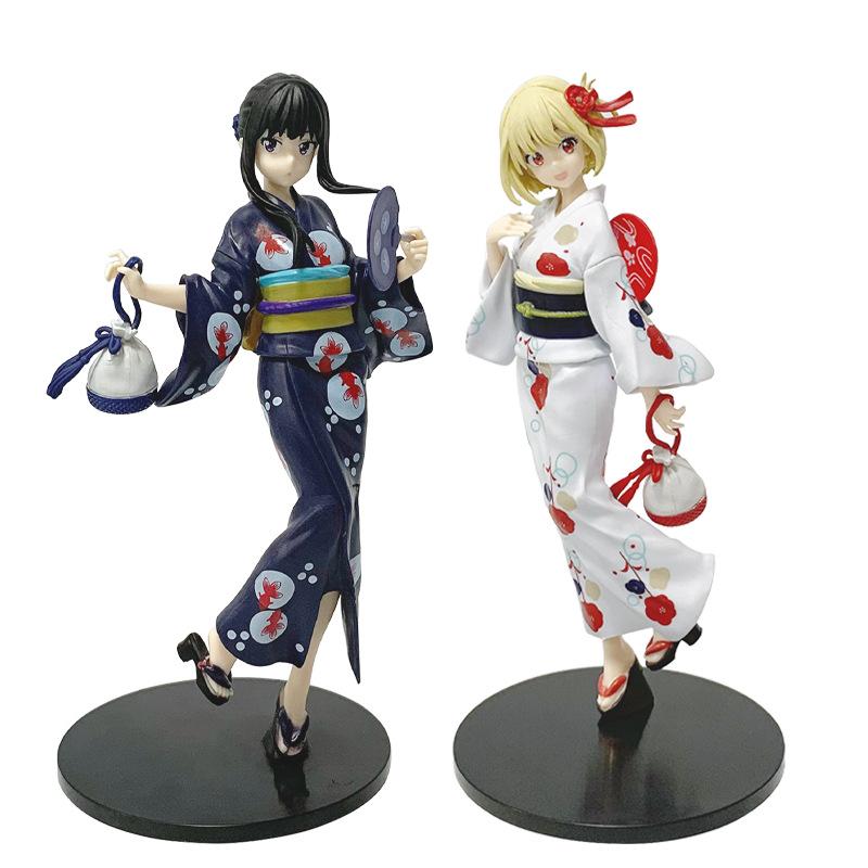 Lycoris Recoil Yukata Outfit Figure Nishikigi Chisato Inoue Takina Anime Girl Kimono Model Toy Gift