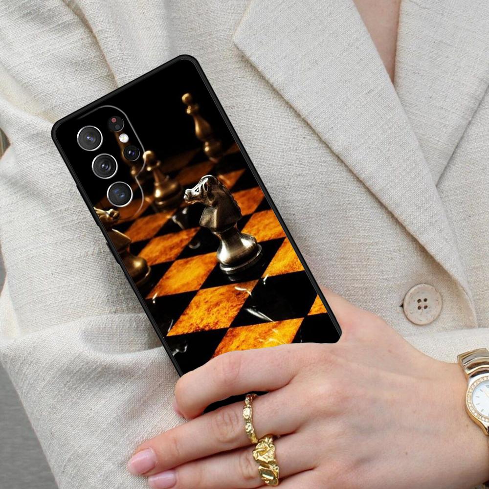 Chess Pieces Cell Phone Case for Samsung Galaxy S26 Ultra S25 S24 S23 S22 S21 S20 Note10 Cover