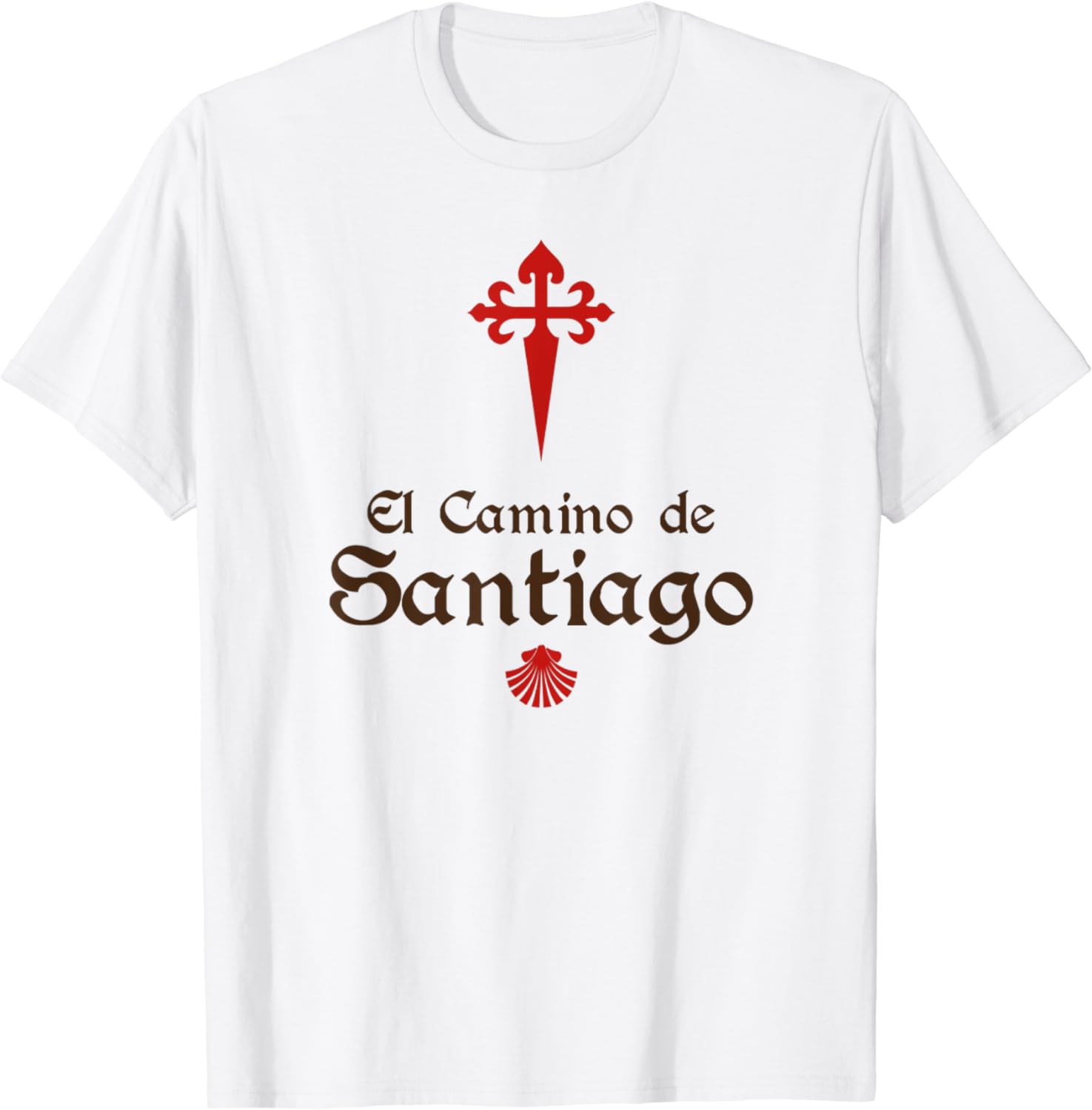 El Camino De Santiago Saint James Cross Scallop Shell TShirt Short Sleeve Casual Cotton ONeck Men T Shirt S