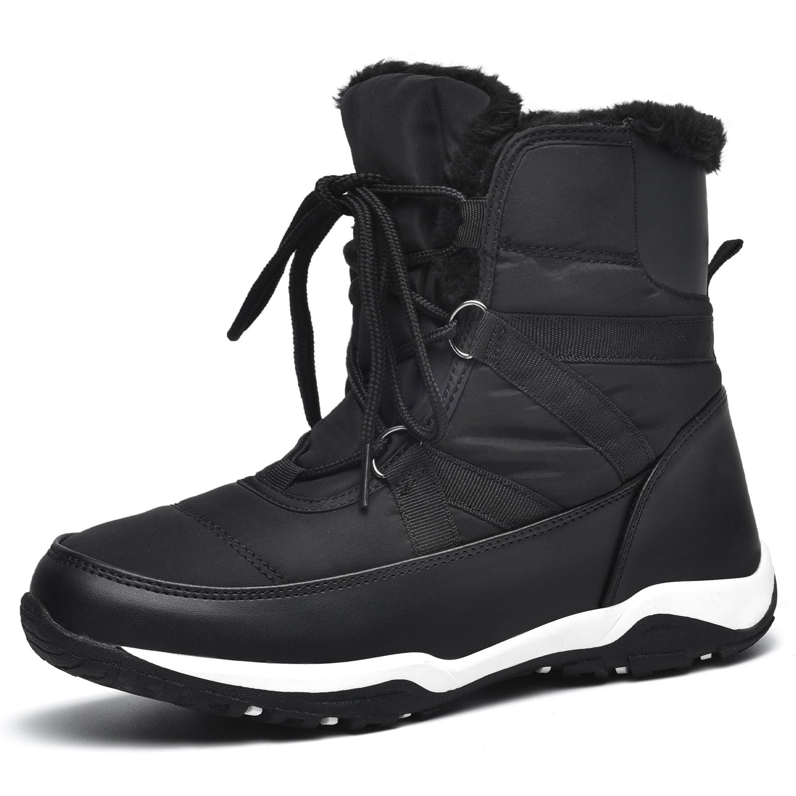 

BTNTN Snow Cold Weather Winter Winter Snow Suitable for Size Women s Boots, Shoes, Waterproof, Non-Slip, Boots, Lightweight, Boots, Hokkaido, Black,
