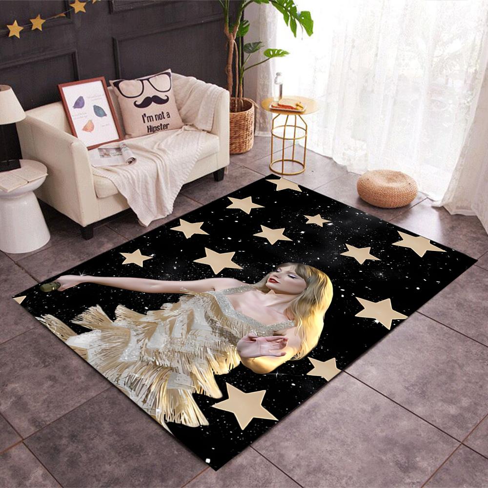 Taylor Swift Themed Anti-Slip Rugs - Polyester Home Decor, Suitable for Bedrooms, Living Rooms, Doorways, Studios, and Decorations
