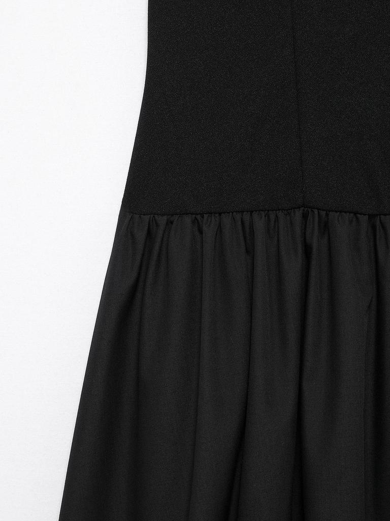 2025 Spring Women's European & American Style Slimming Sleeveless Solid Color Crossover Vest Dress