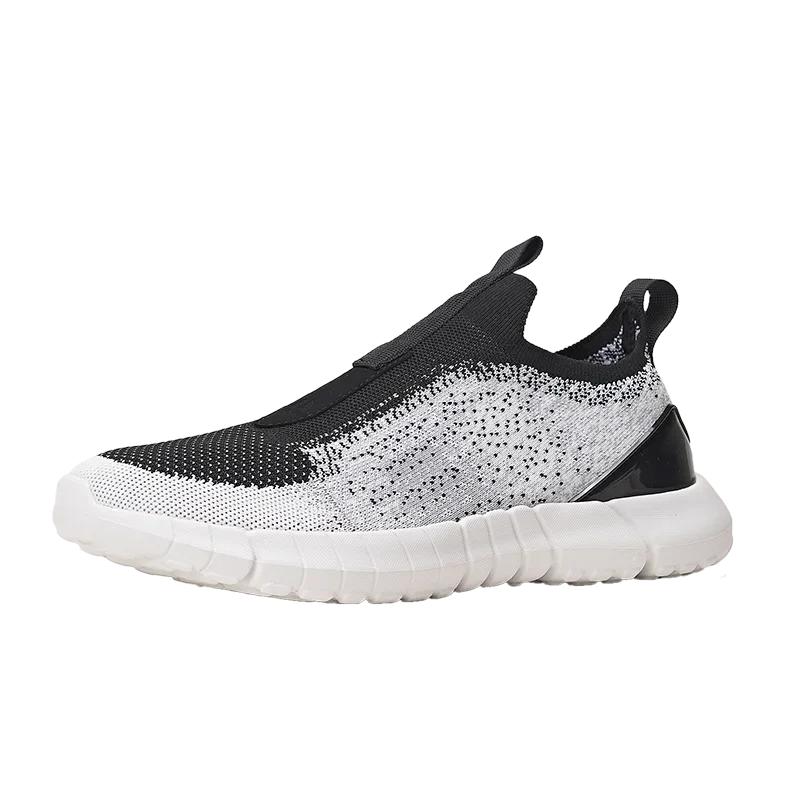 

Модные мужские повседневные туфли Fly-knit, дышащие, впитывающие пот, удобные, нескользящие, для ходьбы на открытом воздухе, 2024 г., новая мужская спортивная обувь 46 белый