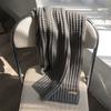 Versatile Men's Black Knitted Scarf Winter Korean Style Thickened Warm Autumn Winter Neck Warmer