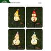 Solar Powered Blue Hat Snowman Lawn Stake Light