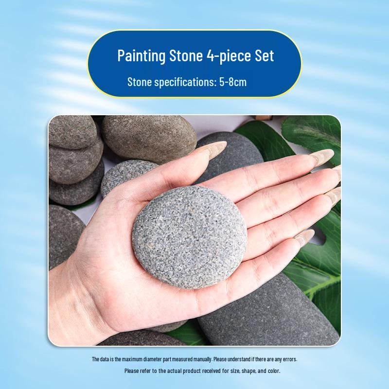 Hand-Painted Pebble Set for Kids - DIY Art & Craft Kit
