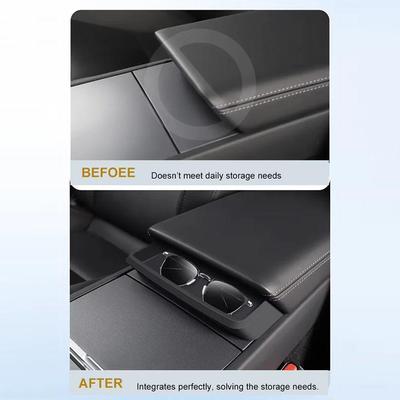 For Tesla Juniper Center Console Armrest Storage Box Highland Eyeglasses Holder Armrest Tray Silicone Auto Accessories