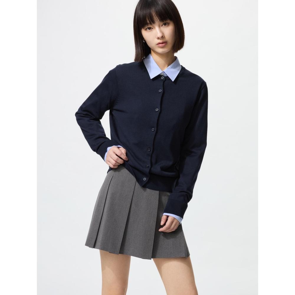 

Uniqlo Pleated Skirt 08 DARK GRAY/WOMEN XS