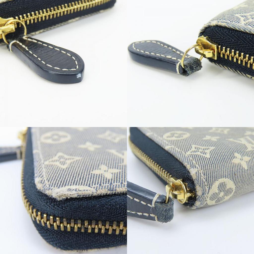 Gebrauchter LOUIS VUITTON Münzetui Münzbörse M63004 Monogramm Ideal Onkel Marineblau System Kartenetui
