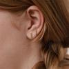 CARLIDANA Simple Design Geometric Rose Gold Plated Earrings Stainless Steel Rectangle Square Stud Earrings for Women Jewelry