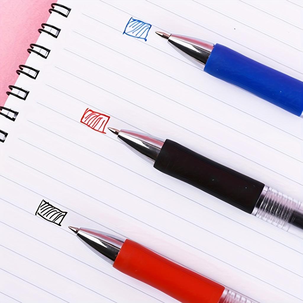 10pcs Retractable Gel Pens, Black Red Ink 0.5mm, Smooth Writing, Ball Point Pens, Office Supplies And Stationery Back To School