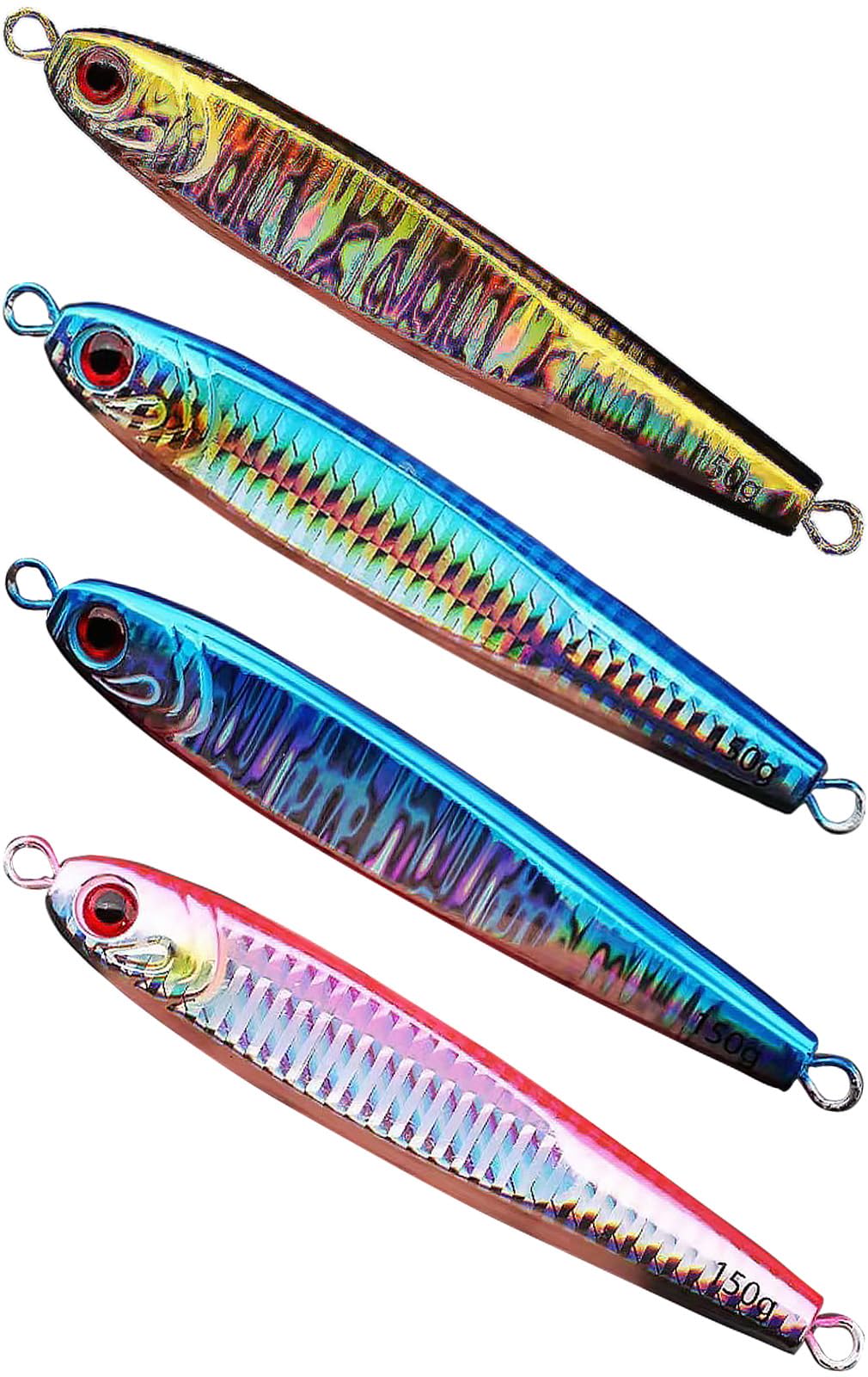 

Fishing Colorful Metal Jig 150g Set of 4 Blue UB-Lab. (Color Pink/Blue/Pink/Yellow)
