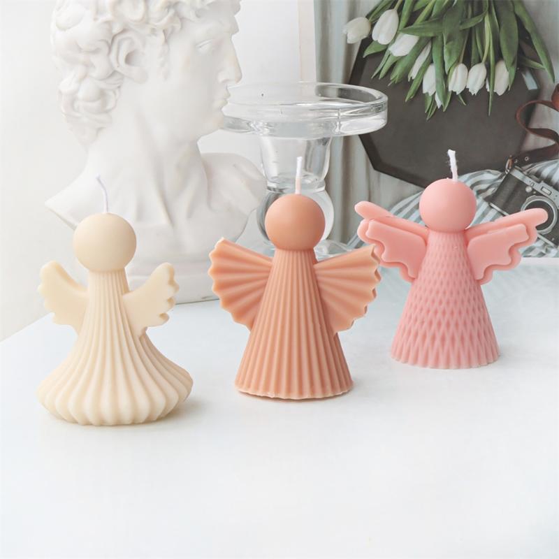 Easter Themed Angel Silicone Mold DIY Wax Candle Molds Aromatherapy Making Mould Handmade Festive Theme Ornament