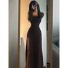 Autumn 2026 Vestidos De Mujer Y2k Dresses Women Clothing Long Sleeve Split Tunic Robe Femme Casual Fashion Bodycon Maxi Dress