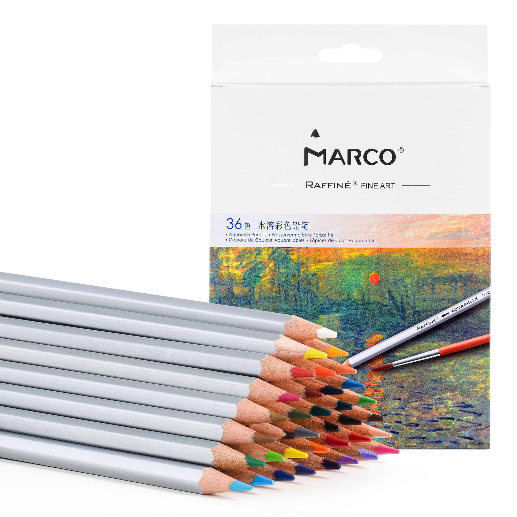 

Цветные карандаши MARCO Model 7120 включают кисть для рисования и художников. Идеально подходят для подготовки к школе и для маленьких и планировщиков. Карандаши на водной основе, 36 цветов