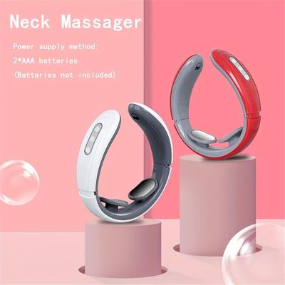 Masajeador eléctrico de columna cervical EMS, 6 modelos, 9 velocidades, masaje de cuello y hombros, alivio del dolor, fisioterapia, calefacción automática