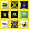 Jamaica Passport Flag Map Throw Pillow Case For 50x50cm 40x40cm 55x55cm 45x45cm 30x30cm Square Bedroom Pillowcase Cover