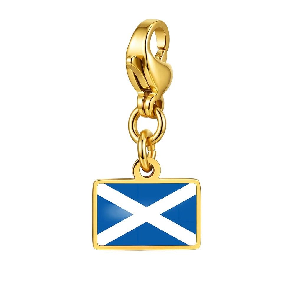 Country Flag Charms 10 Mm Pendant Necklace Bracelet Keychain Bagchain Stainless Steel Jewelry A Commemorative Gift For A Friend